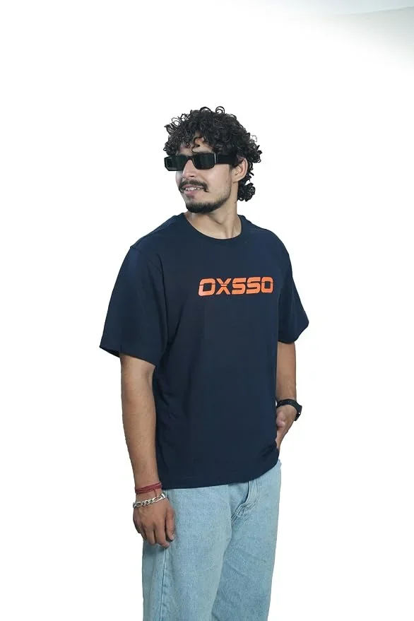 OXSSO Midnight Navy 240 GSM Heavyweight Baggy Tee