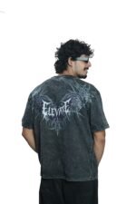 Men's French Terry Baggy Oversized Acid wash Graphic T-Shirt