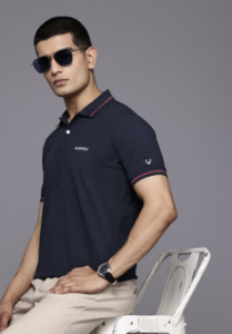 Men Printed Polo Collar Cotton Oversized T-Shirt