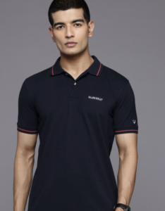 Men Printed Polo Collar Cotton Oversized T-Shirt - Image 2