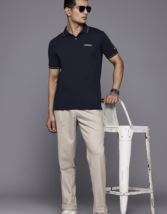 Men Printed Polo Collar Cotton Oversized T-Shirt - Image 3