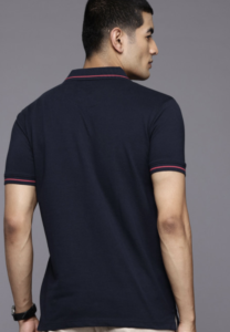 Men Printed Polo Collar Cotton Oversized T-Shirt - Image 4