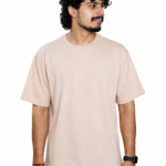 Men's French Terry Baggy Oversized T-Shirt | Beige
