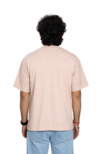 Men's French Terry Baggy Oversized T-Shirt | Beige - Image 3