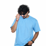 Men's French Terry Baggy Oversized T-Shirt | Blue