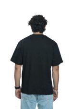 Men's French Terry Baggy Oversized Acid wash Graphic T-Shirt | Black - Image 6