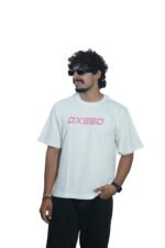 Men's French Terry & Cotton Blend Baggy Boxy Fit Oversized T-Shirt | White - Image 6