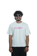 Men's French Terry & Cotton Blend Baggy Boxy Fit Oversized T-Shirt | White - Image 4