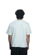 Men's French Terry & Cotton Blend Baggy Boxy Fit Oversized T-Shirt | White - Image 3