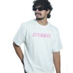 Men's French Terry & Cotton Blend Baggy Boxy Fit Oversized T-Shirt | White