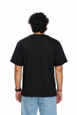 Men's French Terry Baggy Oversized T-Shirt | Black - Image 2