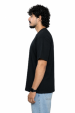 Men's French Terry Baggy Oversized T-Shirt | Black - Image 4
