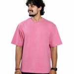 Men's French Terry Baggy Oversized T-Shirt | Pink