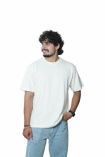 Men's French Terry Baggy Oversized T-Shirt | Off White